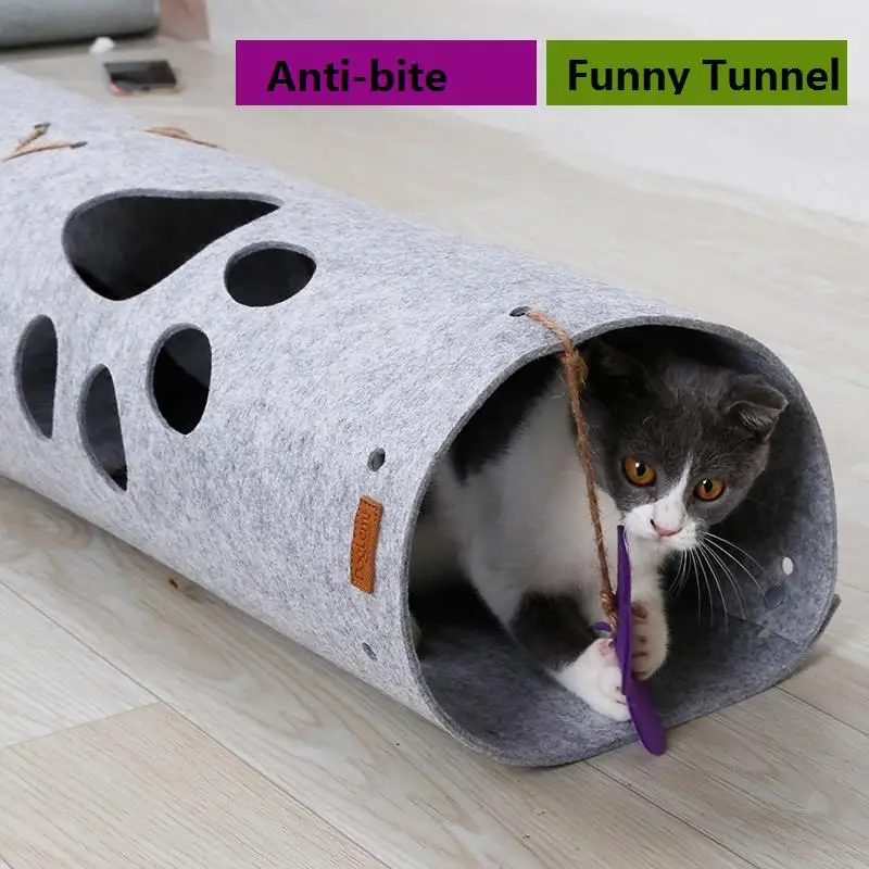 Туннель для домашних питомцев забавный игровой туннель с 2 отверстиями складная