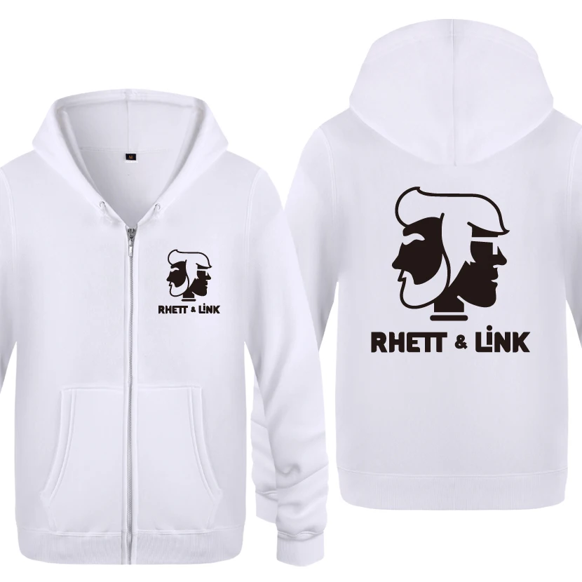RHETT& LINK креативные толстовки, новинка, мужские флисовые толстовки на молнии с капюшоном, кардиганы