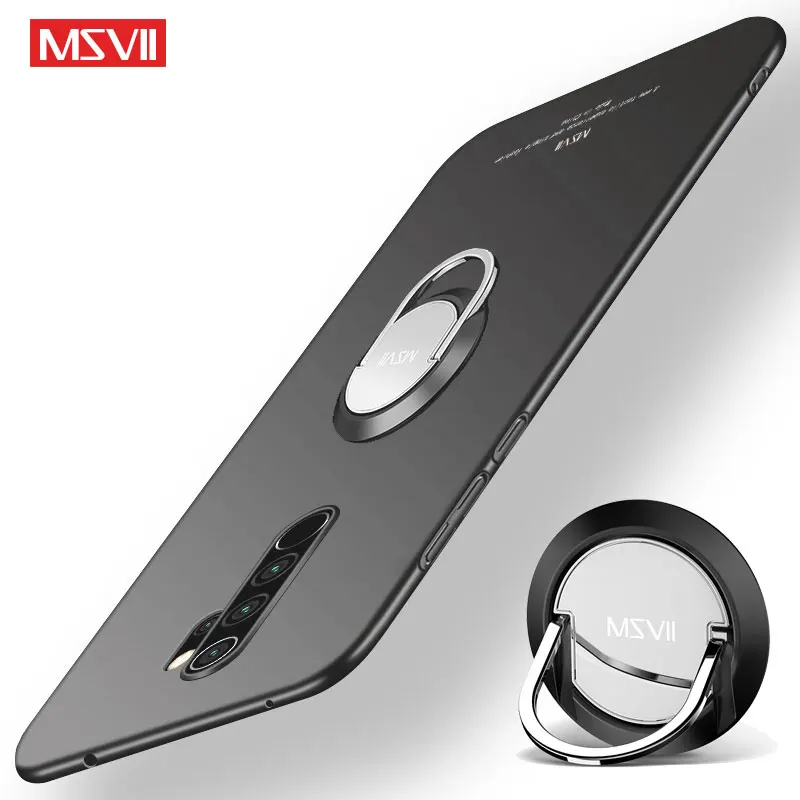 MSVII чехол для Xiaomi Redmi Note 8 Pro с кольцом пальцев тонкий матовый 8T Чехол-держатель Xiomi |
