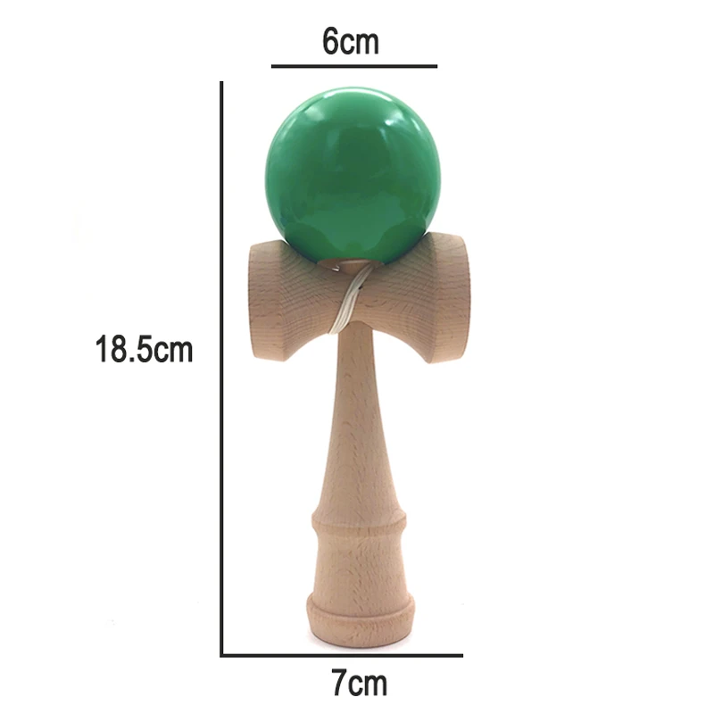 18 см, профессиональные деревянные игрушки Kendama, одноцветные, искусственная краска, умелый шар для жонглирования, антистресс, Спорт на открытом воздухе для детей и взрослых