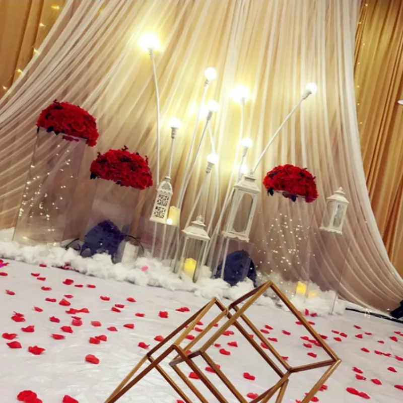 Акриловая стойка цветов для свадьбы прохода кристально чистая квадратная колонна Свадебные украшения рамка с цветами украшения для дорожек колонны Вечерние
