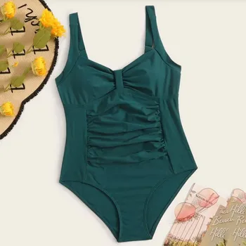 

Plus Size S-XL Women Tankini Soft Skin-friendly Female Bathing Suits Thin Swimjupmsuit Padded Bra Brief Sets Hot Sexy Fashion