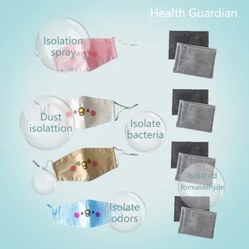 

4pcs kids masks+8pcs fliters Children Unisex Washable Dust maschera Anti-ultraviolet Printed Adjustable Keep Warm mascarillas