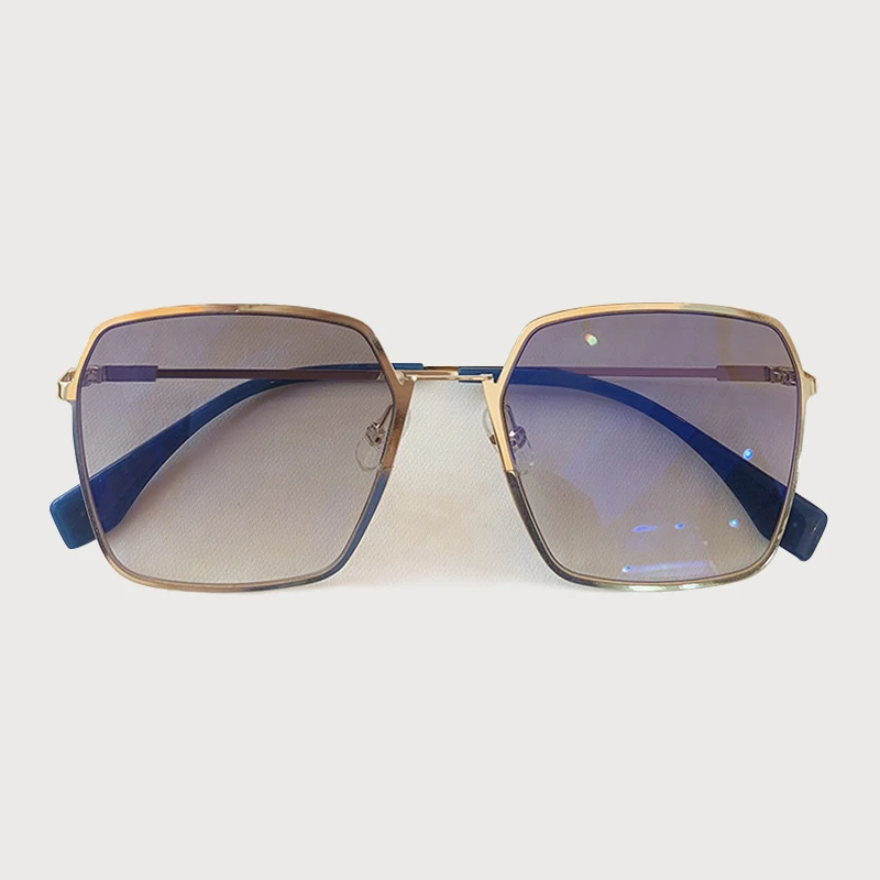 Металлическая оправа солнцезащитные очки для женщин gafas de sol hombre классические зеркальные Квадратные Солнцезащитные очки UV400 - Цвет линз: No.5 sunglasses