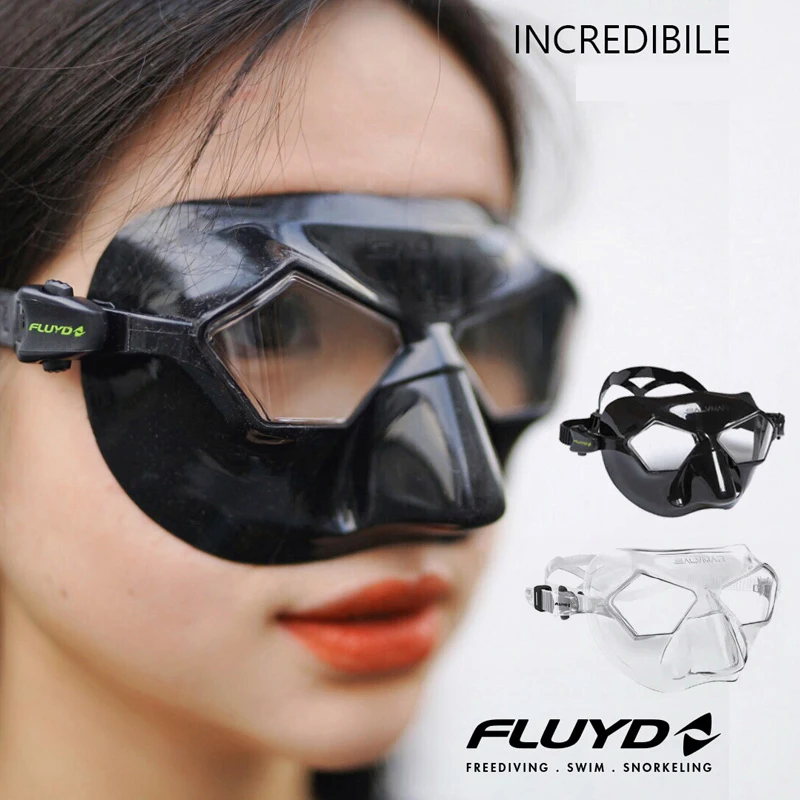 Scuba Dive Freediving Snorkeling Swim Mask FLUYD SALYIMAR Low Volume Antifogging Anti-UV for Adult Kids Children Comfortable Fit | Спорт и