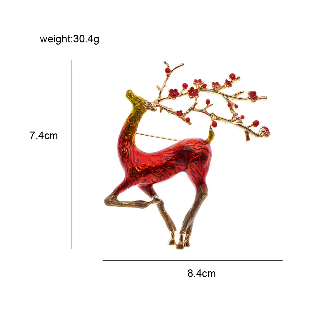 CINDY XIANG цветные эмалированные большие броши с оленями для женщин, рождественское ювелирное изделие, модная булавка в виде животного, красивая брошь, хороший подарок