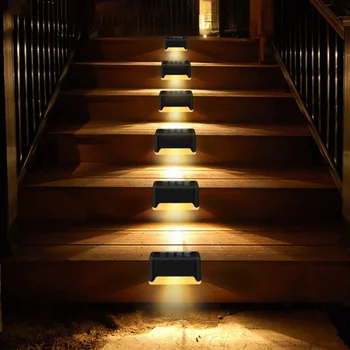 

6Pc Solar Wall Light Garden Courtyard Stairs Outdoor Led Fence Waterproof Solar Fence Light Garden Decoration Accessories