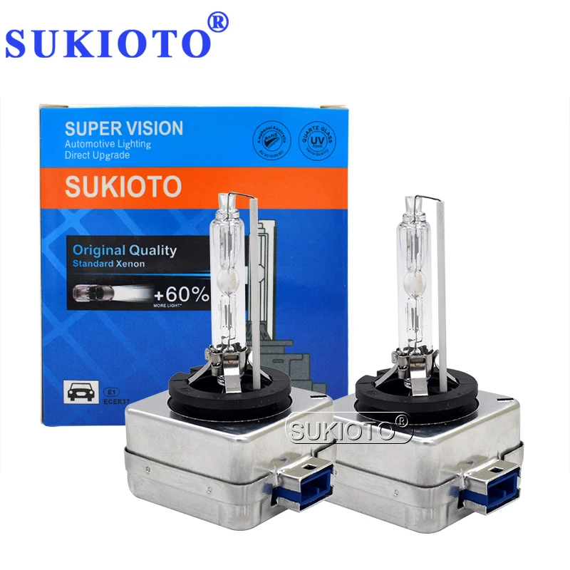 SUKIOTO 2PCS Original 35W 55W D8S HID Replacement Bulb Car Xenon Headlight Lamps 6000K 4300K 8000K Assembled in Germany (2)