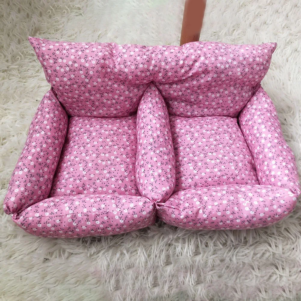 

Hamster Warm Cushion Bird Sleeping Toy Winter Double Seater Cat Bed Home Gift Soft Multifunctional Rabbit Pet Sofa