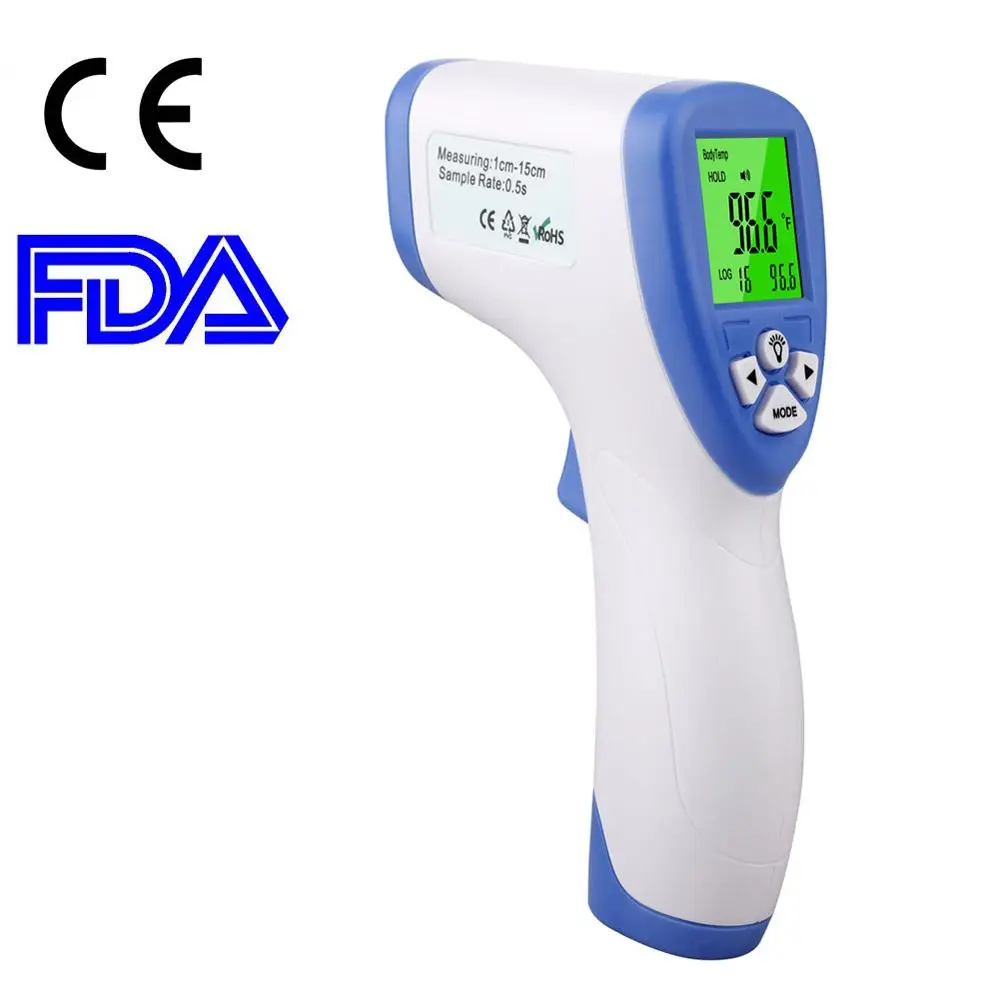

CE FDA Certification Digital LCD Backlight Non-Contact Thermometer Adult Baby Infrared Forehead Temperature Measure Gun In Stock