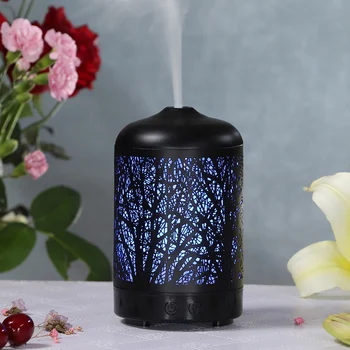 

Metal Tree Essential Oil Diffuser 100Ml Aroma Diffuser Ultrasonic Aromatherapy Humidifier Cool Mist Maker for Home Office Us Plu