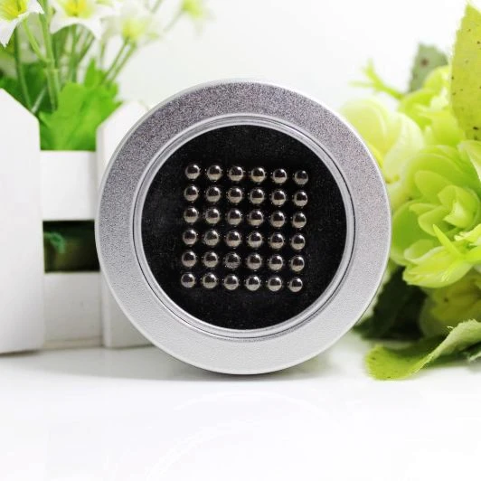 Black Nickel New 5mm Magnetic Cube Magic Cube Blocks Beads Spheres Neo Cube Balls Puzzle with Metal Box Christmas Gift for Child - Цвет: Black Nickel