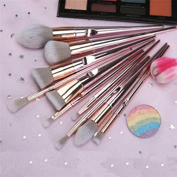

7/10pcs Rose Gold Makeup Brushes for Foundation Powder Blush Eyeshadow Concealer Lip Eye Make Up Brush Cosmetics Beauty Tools