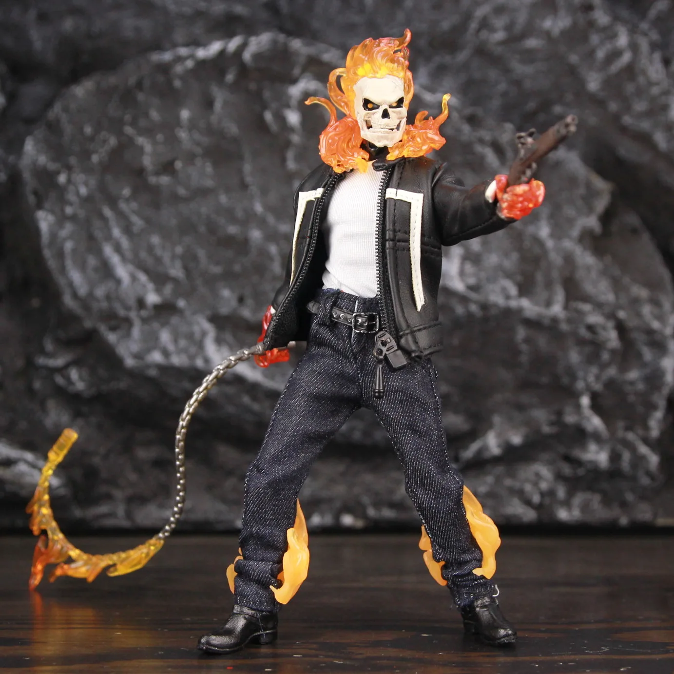 Персонализированная меховая шуба Marvel Ghost Rider Робби Рейес 6 дюймов экшн-фигурка щит