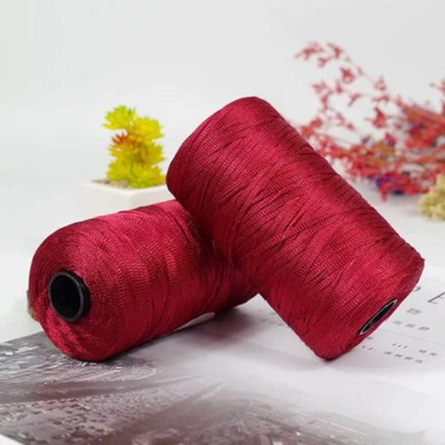 100g/reel  New Summer Crochet Yarn Satin Webbing Designed Blended Fancy Yarn for DIY Hat Handbag Thick Yarn 9