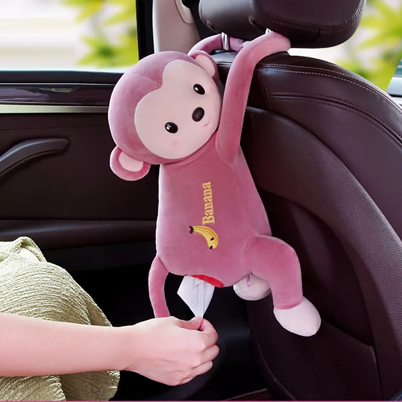 

Shaking Voice Network Red Celebrity Style Creative Small Monkey Paper Extraction Box Monkey Car Home Dual Purpose Tissue Box Car