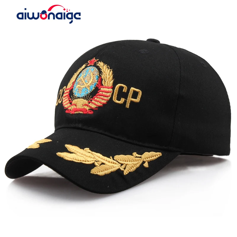 

2019 New Fashion CCCP Letter Baseball Cap High Quality Embroidery Badge Casual Hat USSR Unisex Cotton Adjustable Bone Bad Hats