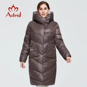 

Astrid 2020 New Winter Women's coat women long Model warm parka fashion Jacket hooded Bio-Down large sizes female clothing 9556