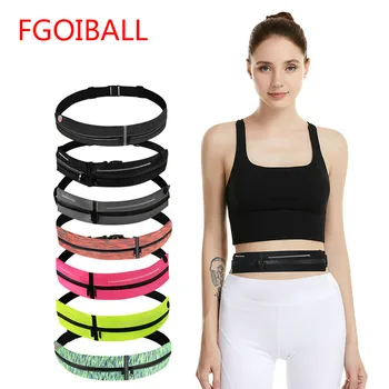 

Outdoor reflective running waist bag sports night running pockets double-port pockets running waterproof invisible belt