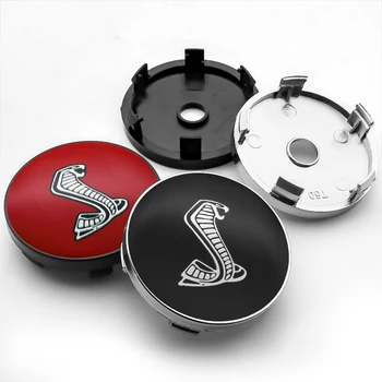 

4pcs Outer Diameter 56/60mm For Ford Car Rims Caps Center Covers Wheel Center Hub Cap cobra logo Badge Emblem Accessories