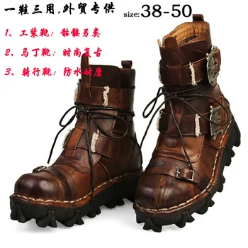 

Men Boot Men's boots, leather boots boots Martin boots tube short boots for harley-davidson motorcycle riding boots