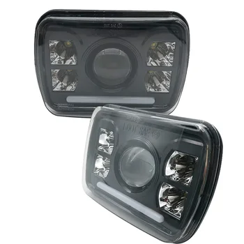 

7x6 Led Headlights Hi/Lo Beam White Daytime Running Light 5x7inch led headlamp for Jeep YJ MJ XJ GMC Chevrolet Stock Headlights