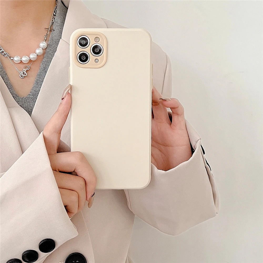 Brown Beige Solid Color Phone Case For iPhone 12 Pro Max 11 13 Pro Max XS Max XR X 8 7 Plus SE 20 Matte Elegant Shockproof Cover iphone 13 pro max leather case