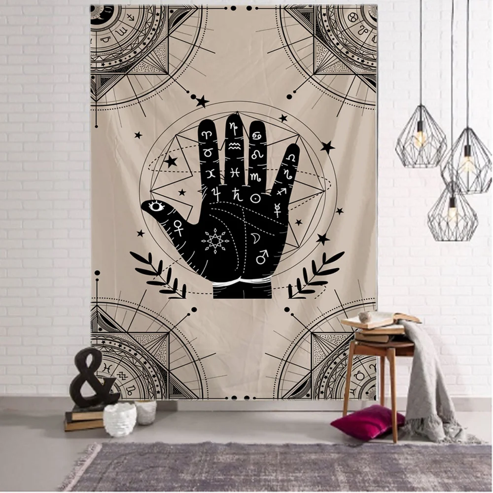 Simple divination magic tapestry print large wall mounted hippie