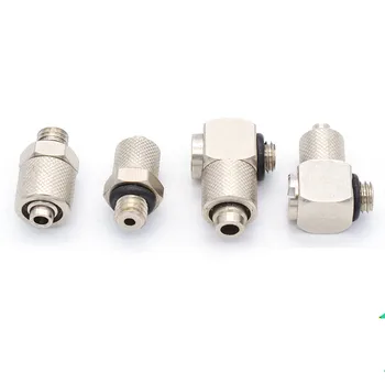 

5Pcs Mini Copper Nickel Plated Pneumatic Pipe Air Quick Joint Coupler Connector Male Thread M3 M4 M5 M6 Air Tube OD 3mm 4mm 6mm