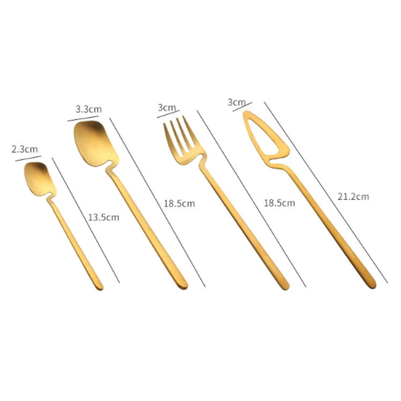 Botique-4Pcs из нержавеющей стали десертный нож вилка ложка кофейная ложка нож для кремового торта фруктовая Вилка Набор