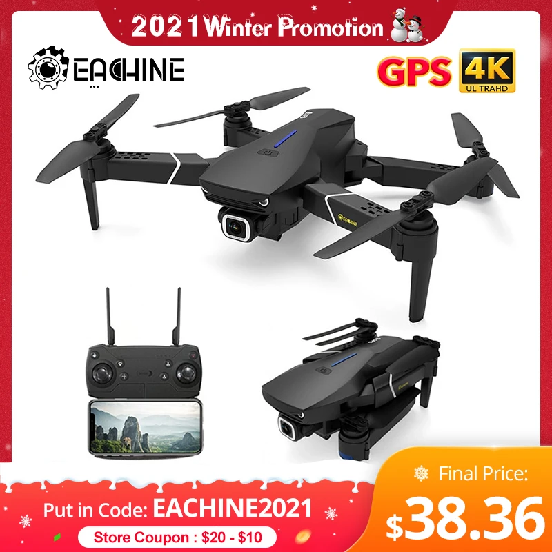  Eachine E520S Дрон 4K Профессиональный RC Квадрокоптер гоночный GPS Дрон с 5G WIFI широкоугольный HD FPV камера складной вертолет игрушки 
