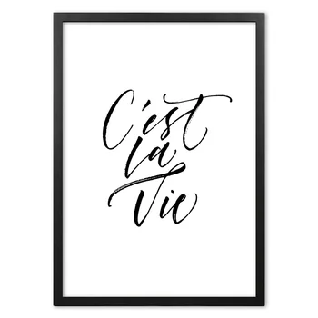 

Nordic Quotes "C'est la vie" Wall Art Print paper Painting Nordic Posters And Prints Wall Pictures For Living Room Decor