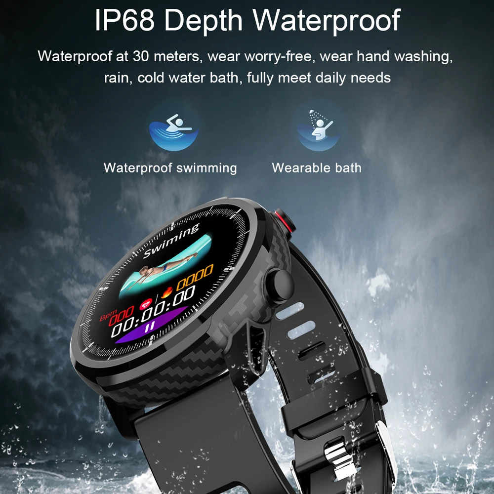 Online ESEED men Smart watch L5 plus S10 L3 IP68 waterproof full touch screen long standby smartwatch Heart Rate Weather PK honor watch