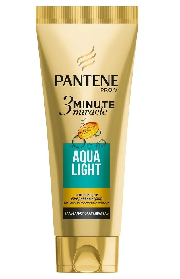 Бальзам-ополаскиватель Pantene Pro-V Aqua Light 3 Minute Miracle, интенсивный, 200 мл