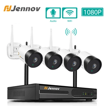 

Jennov H.264 2MP WIFI Cameras Kit CCTV System Waterproof Outdoor Wireless IP Camera Audio Record P2P Video Security Surveillance