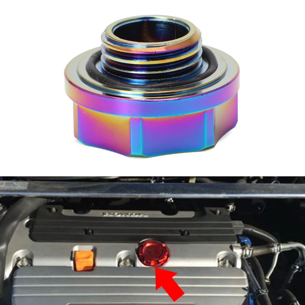 Aluminum Automobile Vehicle Oil Cap Fuel Tank Oil Cover Engine Filler Cap For Honda D/B/H/K/F/L-Series Mugen Car Accessories Oil Fuel Cap
