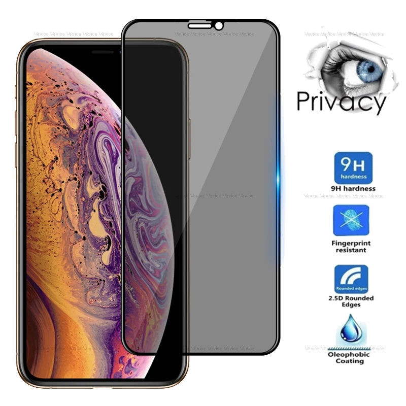 Антишпионское закаленное стекло для iPhone 7 6 6S 8 Plus X XS Max XR Защитное стекло для сохранения личной информации для iPhone 6 7 8 Xs Xr 10 защитная пленка