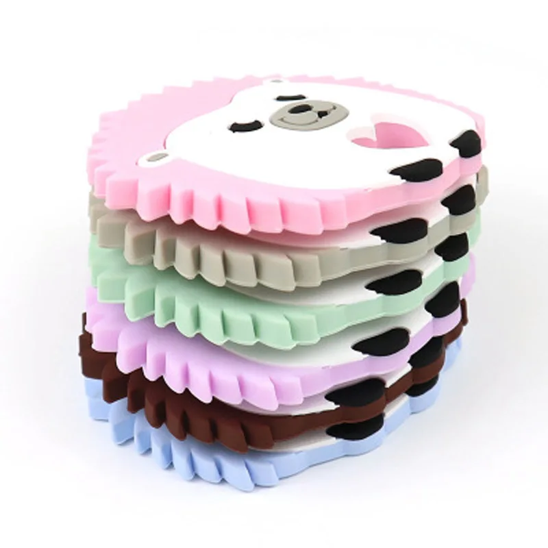 Детские Силиконовые Прорезыватели мультфильм животное кольцо с ежом прорезыватель BPA бесплатно для младенцев силиконовые жевательные талисманы для малышей прорезывание зубов DIY игрушки