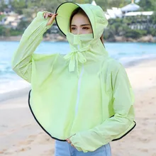 Одежда для защиты от солнца, женская летняя верхняя одежда для велоспорта, покрытие для лица, УФ-защита, шаль, защита от пыли, тонкая шаль с капюшоном