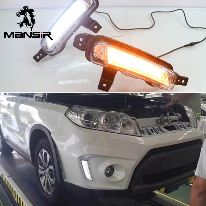 Gelb Blinker Licht Juli King LED Tagfahrlicht DRL für Vitara 2015-2020 LED 6000K Frontstoßstange DRL