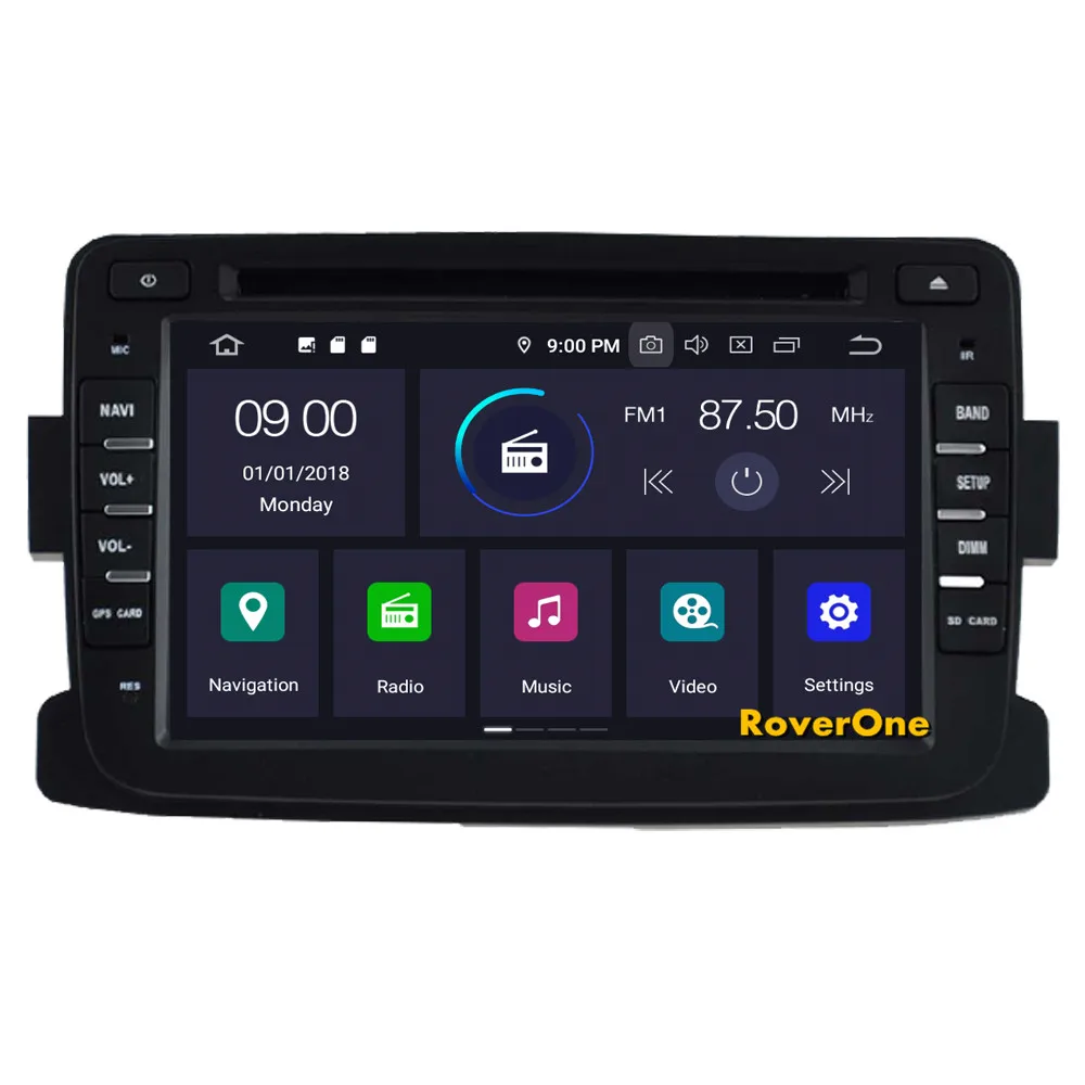 Flash Deal RoverOne For Renault Duster Logan Dacia Dokker Android 9.0 4G+64G Autoradio Bluetooth GPS DVD Stereo Media Multimedia System 5
