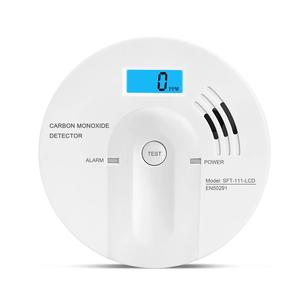 

Hot CO Sensor Work alone Built-in 85dB siren sound Independent Carbon Monoxide Detector Poisoning Warning Alarm Detector