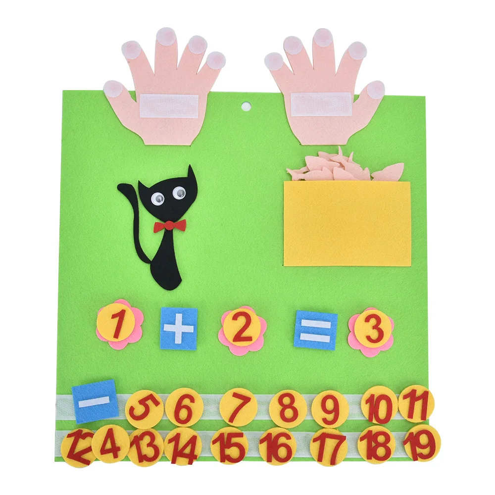 40Colors Felt Cloth Non woven Fabric Handmade Felt Finger Numbers Novelty Toy Children Educational Toys Material DIY Crafts