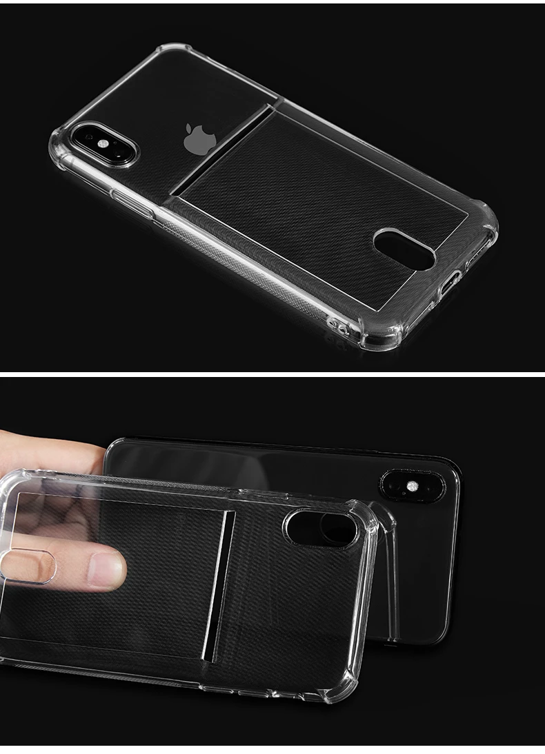 apple 13 pro max case Luxury Card Holder TPU Case ID Credit Card Slot Soft Cover  For iPhone 13 11 12 Pro Max XS Max XR X 7 8 Plus Transparent Coque iphone 13 pro max wallet case