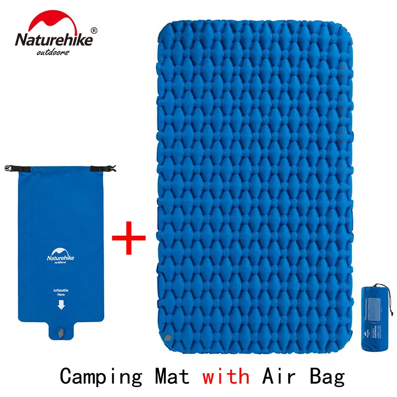 Naturehike легкий влагостойкий воздушный матрас нейлон ТПУ спальный коврик надувной матрас, кемпинг коврик для 2 человек NH19Z055-P