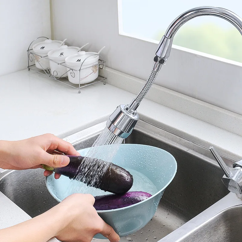 

360 Degree Rotatable Kitchen Faucet Aerator Spray Head Water Tap Splash Filter Diffuser 3 Modes Adjustable Kitchen Tap Nozzle