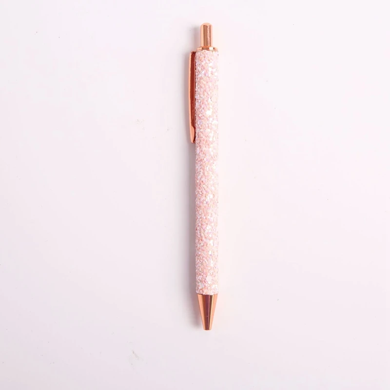 Блестящие шариковые ручки с блестками для письма, милый пресс, 0,5 мм, индивидуальная фирменная шариковая ручка с черными чернилами, бизнес-школьные принадлежности