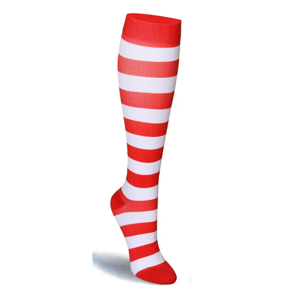 Рождественские женские и мужские Компрессионные носки, Праздничные носки с принтом, Зимние Теплые Ковровые носки, calcetines skarpetki, носки женски#30