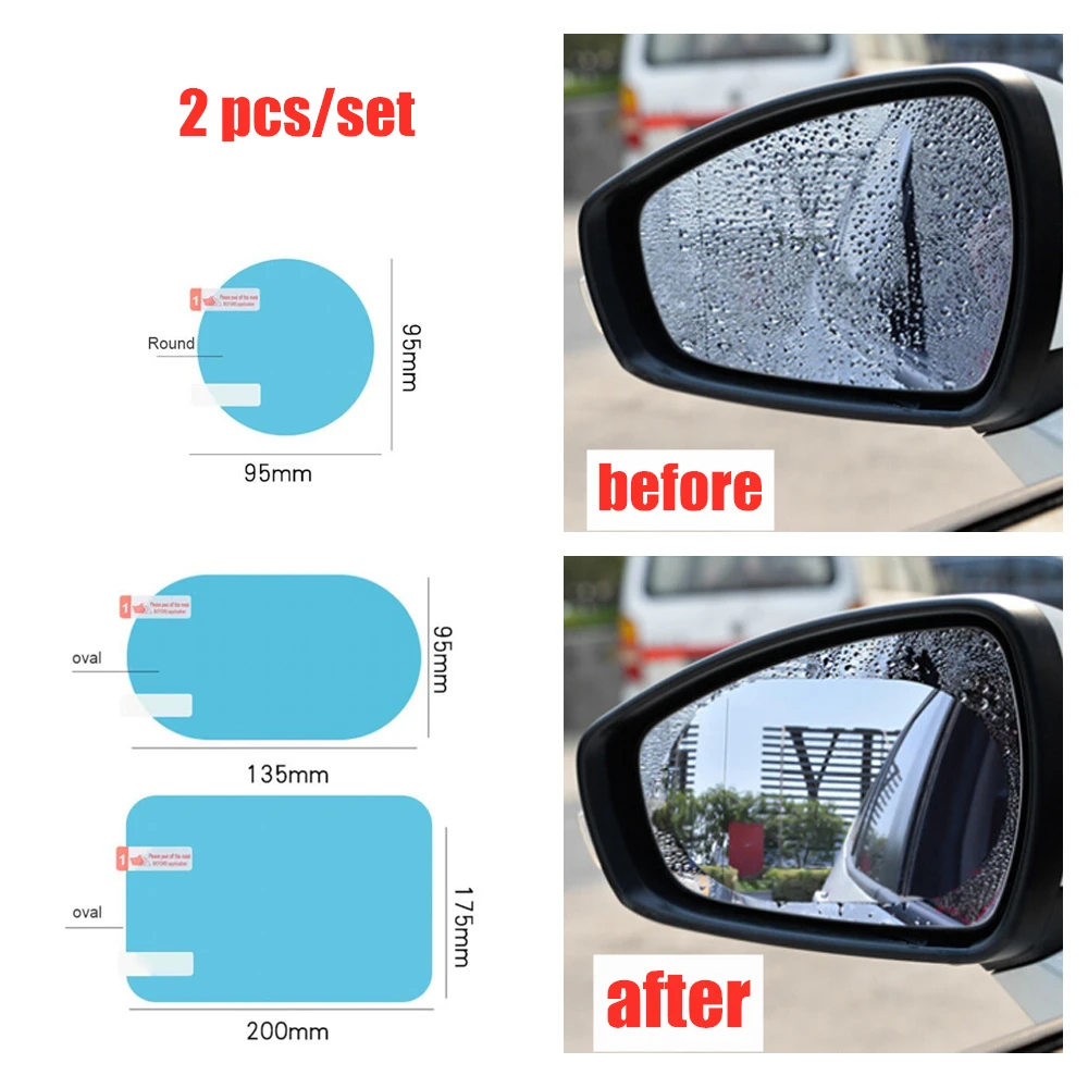Rain-Proof Film Car Rearview Mirror Waterproof Anti Fog Side Window Glass Films