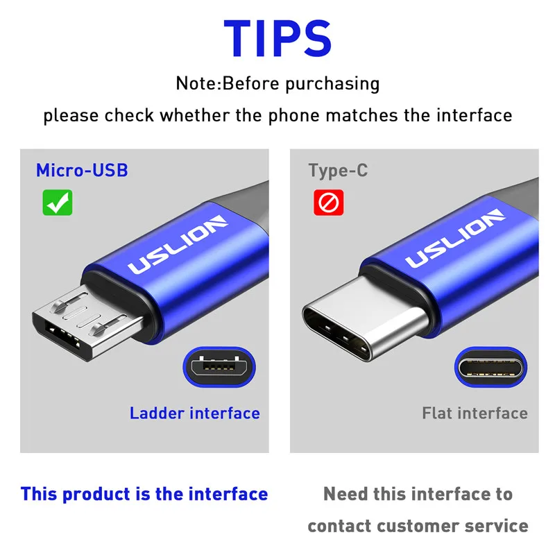 USLION 2m 3M USB кабель с Micro USB кабель 3A кабель передачи данных для быстрой зарядки для Xiaomi Redmi 4X samsung J7 Android мобильный телефон Microusb Зарядное устройство